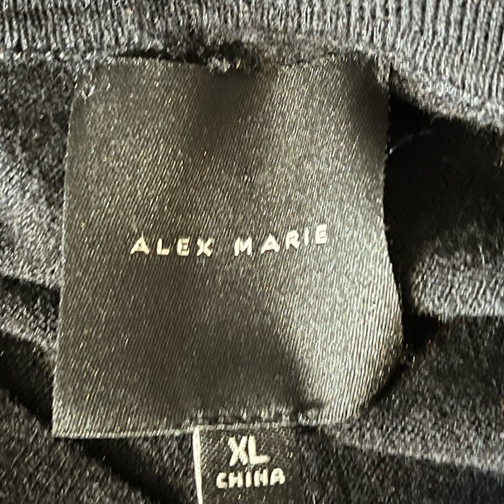 Alex Marie Collared Polo Sweater in Black Size XL - Picture 8 of 9